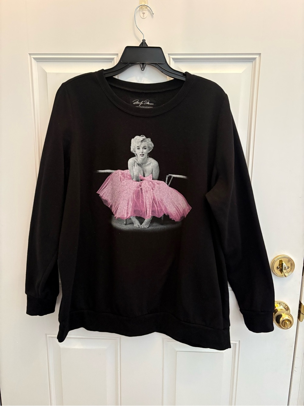 Marilyn Monroe Black Sweatshirt with Pink Tulle Graphic